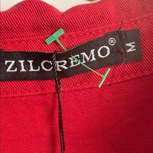 Vibrant Red Button Down Shirt - Picture 2 of 14